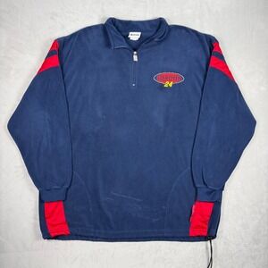90s Mens Chase Authentics Jeff Gordon #24 Racing‎ Fleece Quarter Zip Navy 2XL
